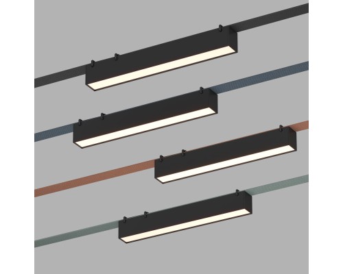 DK5574-BK Cветильник для трека-ремня Belty, серия Linear, со светодиодом, L323*W40*H45мм, 48V DC, 12W, RA90, 120°, 4000K, IP20, черный, алюминий