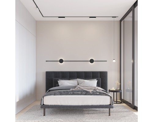 DK5360-BK Светильник для трека Air, серия Linear 2700-6500 со светодиодом, L230*W26*H36мм, 48V DC, 9W, RA?90, 120°, 2700-6500K, IP20, черный, алюминий