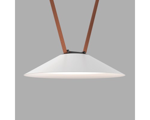 DK5664-WH+BK Cветильник для трека-ремня Belty Smart, серия Flow, со светодиодом, D300*H71мм, 48V DC, 20W, RA90, 120°, 2700-6500K, IP20, белый с черным, алюминий