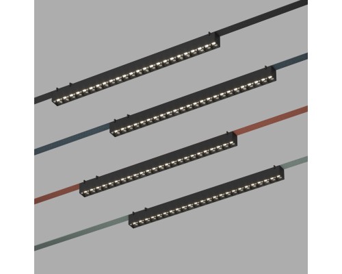 DK5573-BK Cветильник для трека-ремня Belty, серия Grill, со светодиодом, L642*W40*H45мм, 48V DC, 24W, RA90, 24°, 3000K, IP20, черный, алюминий