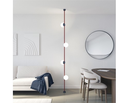 DK5550-BK Cветильник для трека-ремня Belty, серия Orb, со светодиодом, D150*H147мм, 48V DC, 10W, RA90, 120°, 4000K, IP20, белый, акрил