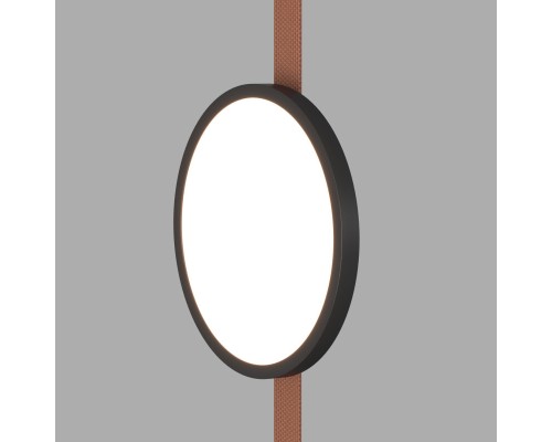 DK5566-BK Cветильник для трека-ремня Belty, серия Flow, со светодиодом, D168*H29.5мм, 48V DC, 10W, RA90, 120°, 4000K, IP20, черный, алюминий