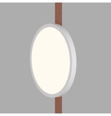 DK5567-WH+BK Cветильник для трека-ремня Belty, серия Flow, со светодиодом, D168*H29.5мм, 48V DC, 10W, RA90, 120°, 3000K, IP20, белый с черным, алюминий