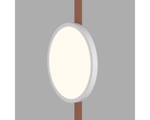 DK5567-WH+BK Cветильник для трека-ремня Belty, серия Flow, со светодиодом, D168*H29.5мм, 48V DC, 10W, RA90, 120°, 3000K, IP20, белый с черным, алюминий