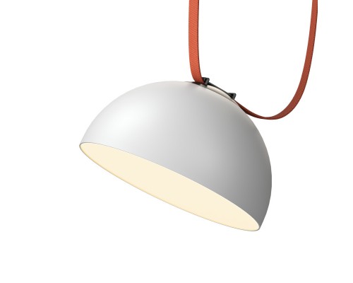 DK5563-WH+BK Cветильник для трека-ремня Belty, серия Flow со светодиодом, D300*H171мм, 48V DC, 28W, RA90, 120°, 3000K, IP20, белый с черным, алюминий