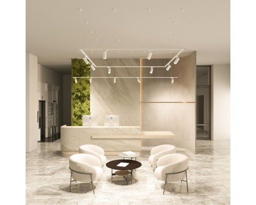 DK6453-WH Трековый светильник SOLID KOPER, 145мм, d70, 220V, LED 3000K, 24W, IP20, белый, алюминий