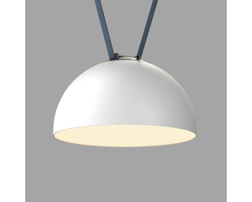 DK5563-WH+BK Cветильник для трека-ремня Belty, серия Flow со светодиодом, D300*H171мм, 48V DC, 28W, RA90, 120°, 3000K, IP20, белый с черным, алюминий