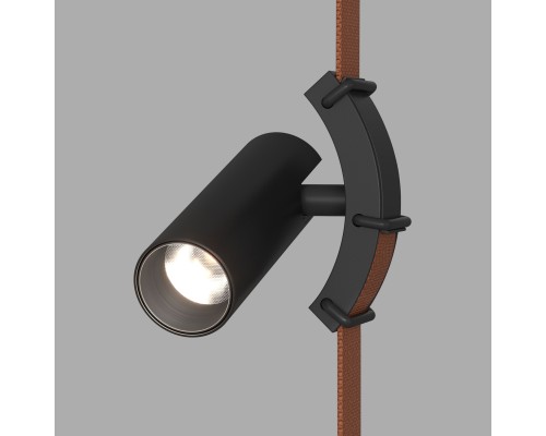 DK5546-BK Поворотный светильник для трека-ремня Belty, серия Spot, со светодиодом, D35*L126.5мм, 48V DC, 7W, RA90, 30°, 4000K, IP20, черный, алюминий