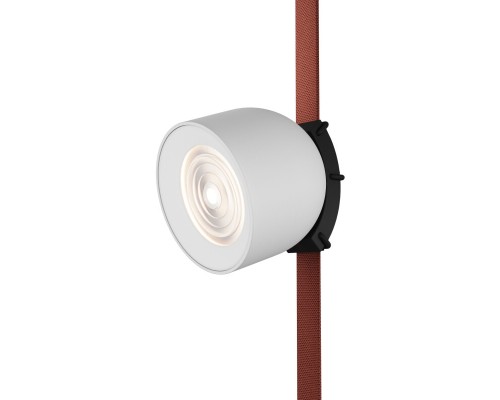 DK5640-WH+BK Поворотный светильник для трека-ремня Belty Smart, серия Spot, со светодиодом, D100*H107мм, 48V DC, 12W, RA90, 38°, 2700-6000K, IP20, белый с черным, алюминий