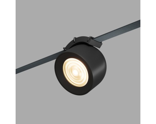 DK5541-BK Поворотный светильник для трека-ремня Belty, серия Spot, со светодиодом, D100*H107мм, 48V DC, 12W, RA90, 38°, 3000K, IP20, черный, алюминий
