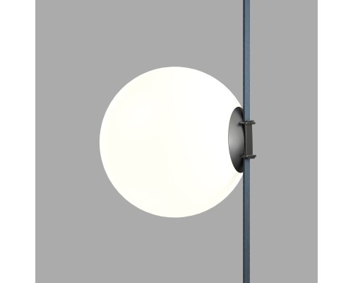 DK5554-BK Cветильник для трека-ремня Belty, серия Orb, со светодиодом, D230*H236мм, 48V DC, 15W, RA90, 120°, 4000K, IP20, черный, акрил