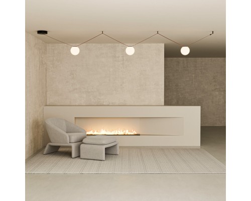 DK5555-BK Cветильник для трека-ремня Belty, серия Orb, со светодиодом, D230*H236мм, 48V DC, 15W, RA90, 120°, 3000K, IP20, черный, акрил