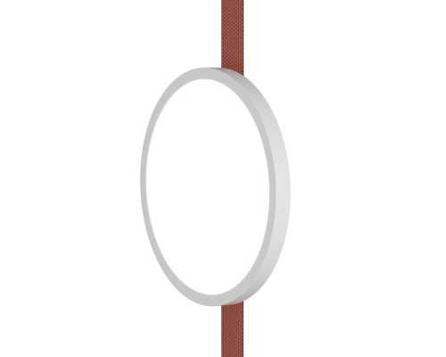 DK5567-WH+BK Cветильник для трека-ремня Belty, серия Flow, со светодиодом, D168*H29.5мм, 48V DC, 10W, RA90, 120°, 3000K, IP20, белый с черным, алюминий