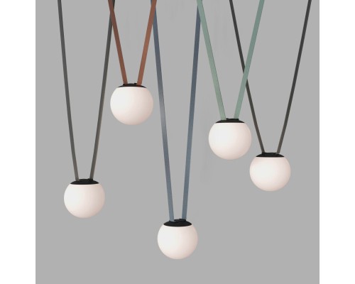 DK5550-BK Cветильник для трека-ремня Belty, серия Orb, со светодиодом, D150*H147мм, 48V DC, 10W, RA90, 120°, 4000K, IP20, белый, акрил