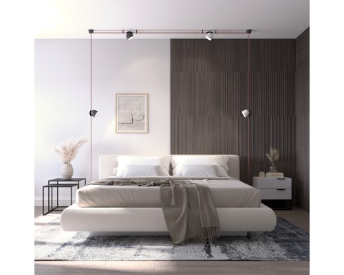 DK5542-BK Поворотный светильник для трека-ремня Belty, серия Spot, со светодиодом, D100*H107мм, 48V DC, 12W, RA90, 120°, 4000K, IP20, черный, алюминий