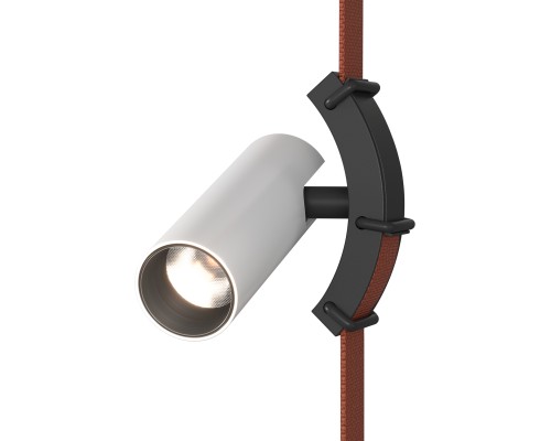 DK5546-BW+BK Поворотный светильник для трека-ремня Belty, серия Spot, со светодиодом, D35*L126.5мм, 48V DC, 7W, RA90, 30°, 4000K, IP20, белый с черным, алюминий