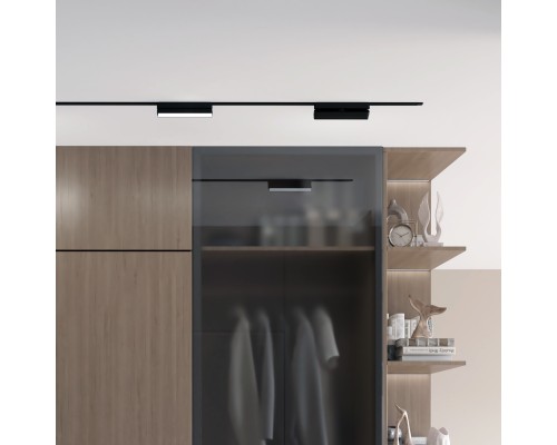 DK5303-BK Светильник для трека Air, серия Linear 3000 со светодиодом, L230*W26*H60мм, 48V DC, 9W, RA?90, 120°, 3000K, IP20, черный, алюминий
