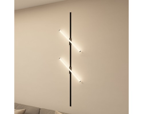 DK6648-BK Поворотный однофазный трековый светильник STROM со светодиодом L600mm 220V 15W 150° 4000K IP20 черный алюминий/акрил