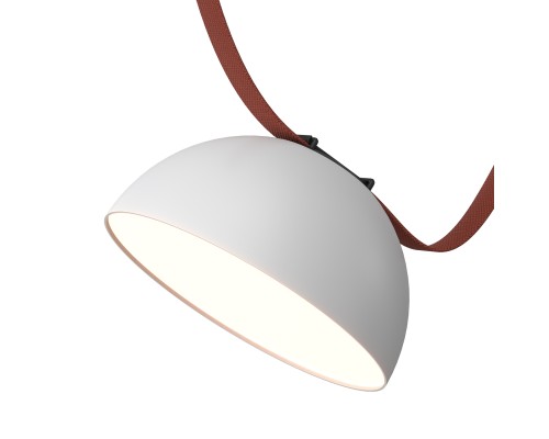 DK5561-WH+BK Cветильник для трека-ремня Belty, серия Flow, со светодиодом, D220*H117мм, 48V DC, 24W, RA90, 120°, 3000K, IP20, белый с черным, алюминий