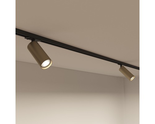 DK6202-BG Трековый светильник IP 20, 15 Вт, GU10, матовое золото с черным, алюминий