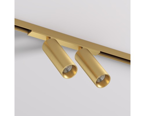 DK5742-SB Светильник для трека SHINE SPOT со светодиодом, D35*H100, 48V DC, 8W*2 , RA?90, 3000K, IP20, сатинированная латунь, алюминий