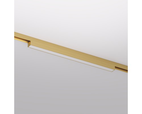 DK5751-SB Светильник для трека SHINE LINEAR со светодиодом, L301*W19*H27, 48V DC, 12W, RA?90, 3000K, IP20, сатинированная латунь, алюминий