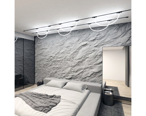 DK5357-BK Светильник для трека Air, серия Ray 4000 со светодиодом, ?22*L1000MM, 48V DC, 12W, RA?90, 360°, 4000K, IP20, черный, алюминий