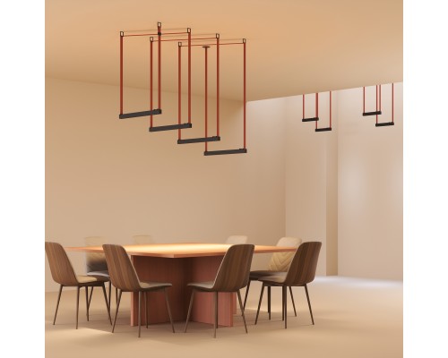 DK5672-BK Cветильник для трека-ремня Belty Smart, серия Grill, со светодиодом, L642*W40*H45мм, 48V DC, 24W, RA90, 24°, 2700-6000K, IP20, черный, алюминий