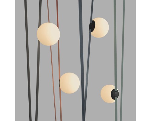 DK5553-BK Cветильник для трека-ремня Belty, серия Orb, со светодиодом, D180*H181мм, 48V DC, 10W, RA90, 120°, 3000K, IP20, белый, акрил