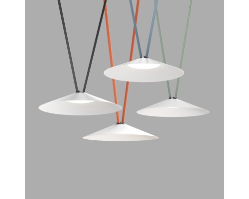 DK5568-WH+BK Cветильник для трека-ремня Belty, серия Flow, со светодиодом, D600*H122мм, 48V DC, 24W, RA90, 120°, 4000K, IP20, белый с черным, алюминий