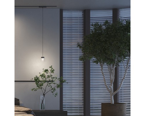 DK5347-BK Светильник для трека Air, серия Hang 4000 со светодиодом, ?90*86mm, 48V DC, 4W, RA?95, 120°, 4000K, IP20, черный, алюминий, стекло, акрил