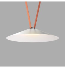 DK5569-WH+BK Cветильник для трека-ремня Belty, серия Flow, со светодиодом, D600*H122мм, 48V DC, 24W, RA90, 120°, 3000K, IP20, белый с черным, алюминий