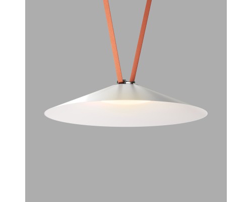 DK5569-WH+BK Cветильник для трека-ремня Belty, серия Flow, со светодиодом, D600*H122мм, 48V DC, 24W, RA90, 120°, 3000K, IP20, белый с черным, алюминий