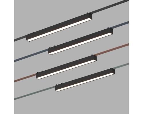 DK5676-BK Cветильник для трека-ремня Belty Smart, серия Linear, со светодиодом, L642*W40*H45мм, 48V DC, 24W, RA90, 120°, 2700-6500K, IP20, черный, алюминий