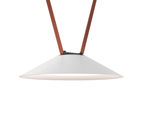 DK5664-WH+BK Cветильник для трека-ремня Belty Smart, серия Flow, со светодиодом, D300*H71мм, 48V DC, 20W, RA90, 120°, 2700-6500K, IP20, белый с черным, алюминий