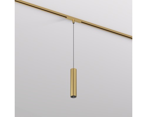 DK5744-SB Светильник для трека SHINE SPOT со светодиодом, D40*H200 кабель 1500мм, 48V DC, 8W, RA?90, 3000K, IP20, сатинированная латунь, алюминий