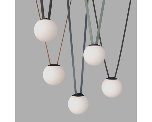 DK5552-BK Cветильник для трека-ремня Belty, серия Orb, со светодиодом, D180*H181мм, 48V DC, 10W, RA90, 120°, 4000K, IP20, белый, акрил