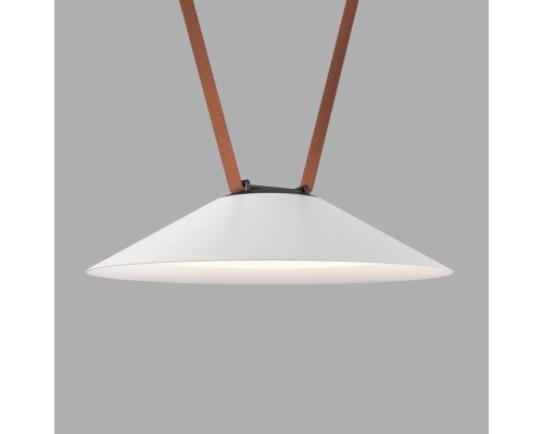 DK5565-WH+BK Cветильник для трека-ремня Belty, серия Flow, со светодиодом, D300*H71мм, 48V DC, 12W, RA90, 120°, 3000K, IP20, белый с черным, алюминий