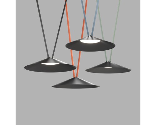 DK5668-BK Cветильник для трека-ремня Belty Smart, серия Flow, со светодиодом, D600*H122мм, 48V DC, 24W, RA90, 120°, 2700-6500K, IP20, черный, алюминий