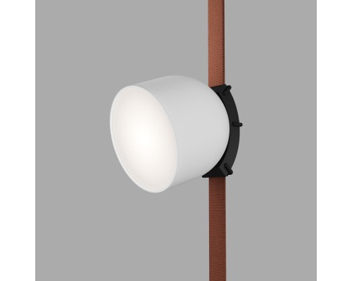 DK5642-WH+BK Поворотный светильник для трека-ремня Belty Smart, серия Spot, со светодиодом, D100*H107мм, 48V DC, 12W, RA90, 120°, 3000-5700K, IP20, белый с черным, алюминий