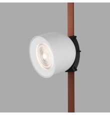 DK5640-WH+BK Поворотный светильник для трека-ремня Belty Smart, серия Spot, со светодиодом, D100*H107мм, 48V DC, 12W, RA90, 38°, 2700-6000K, IP20, белый с черным, алюминий