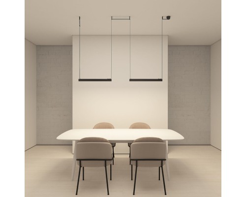 DK5573-BK Cветильник для трека-ремня Belty, серия Grill, со светодиодом, L642*W40*H45мм, 48V DC, 24W, RA90, 24°, 3000K, IP20, черный, алюминий