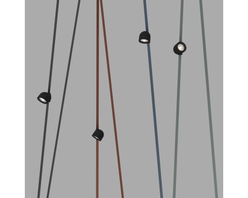 DK5540-BK Поворотный светильник для трека-ремня Belty, серия Spot, со светодиодом, D100*H107мм, 48V DC, 12W, RA90, 38°, 4000K, IP20, черный, алюминий