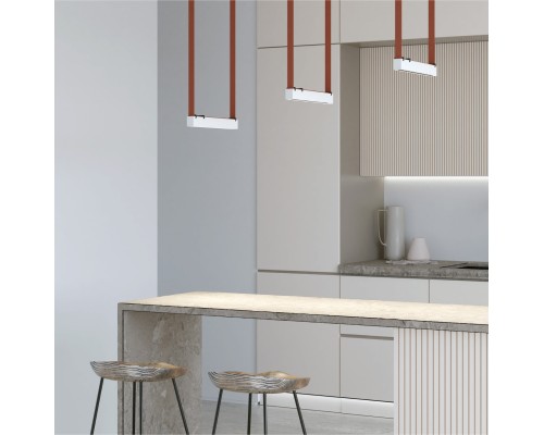 DK5570-WB Cветильник для трека-ремня Belty, серия Grill, со светодиодом, L323*W40*H45мм, 48V DC, 12W, RA90, 24°, 4000K, IP20, белый с черным, алюминий