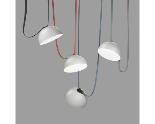 DK5662-WH+BK Cветильник для трека-ремня Belty Smart, серия Flow, со светодиодом, D300*H171мм, 48V DC, 28W, RA90, 120°, 3000-5700K, IP20, белый с черным, алюминий