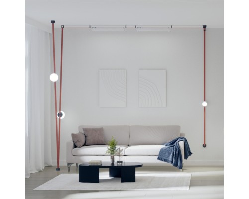 DK5577-WH Cветильник для трека-ремня Belty, серия Linear, со светодиодом, L642*W40*H45мм, 48V DC, 24W, RA90, 120°, 3000K, IP20, белый, алюминий