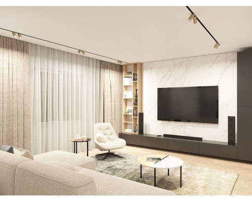 DK8012-BG Акцентный светильник SMART SPOT DOUBLE 2x9W DIM 3000K-6000K, матовое золото с черным