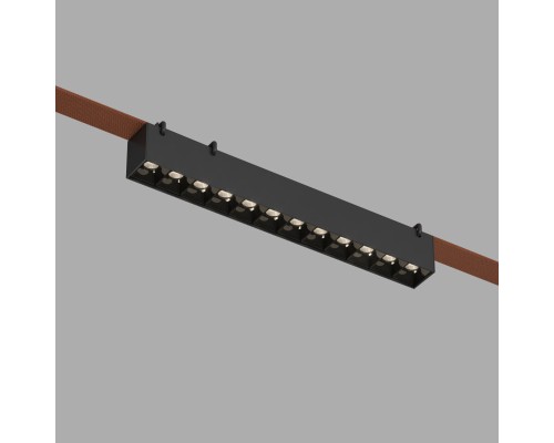 DK5571-BK Cветильник для трека-ремня Belty, серия Grill, со светодиодом, L323*W40*H45, 48V DC, 12W, RA90, 24°, 3000K, IP20, черный, алюминий