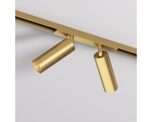 DK5742-SB Светильник для трека SHINE SPOT со светодиодом, D35*H100, 48V DC, 8W*2 , RA?90, 3000K, IP20, сатинированная латунь, алюминий
