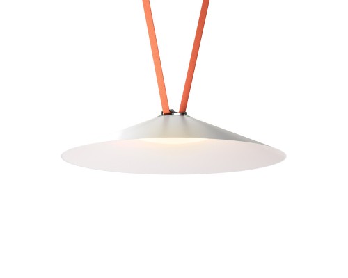 DK5569-WH+BK Cветильник для трека-ремня Belty, серия Flow, со светодиодом, D600*H122мм, 48V DC, 24W, RA90, 120°, 3000K, IP20, белый с черным, алюминий